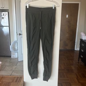 lululemon dance studio jogger dark olive size 6